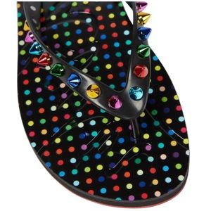 Louboutin studded flip flops- size 41